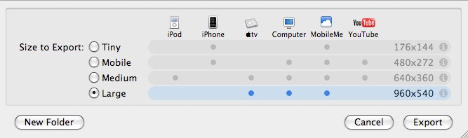 imovie export mp4 settings